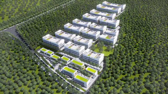 連州市現(xiàn)代食品產(chǎn)銷研創(chuàng)新綜合體效果圖。